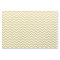Gold Foil White Chevron Pattern