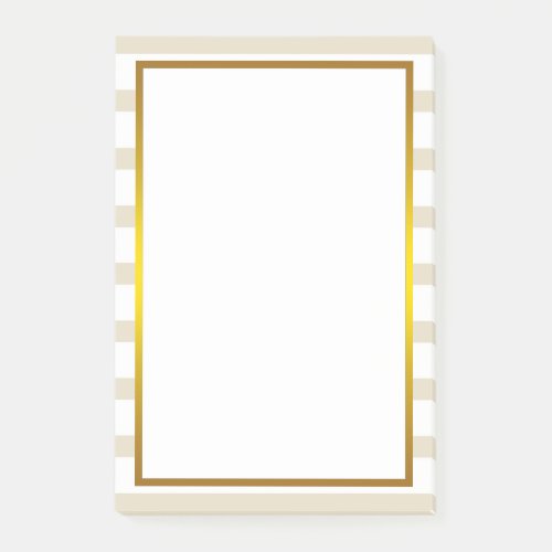 Gold Foil Yellow Stripe white clean Post_it Notes