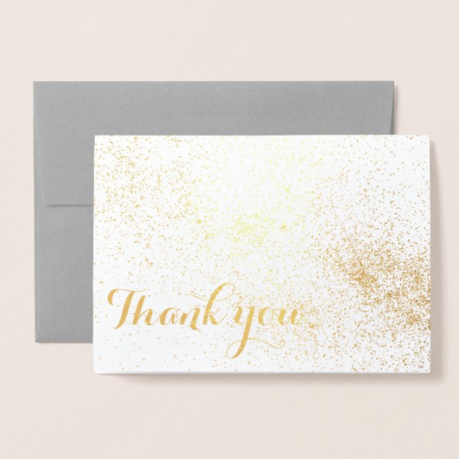 Gold Foiled Thank You Card (Front With Envelope)