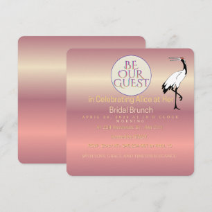 Gold Foliage Bride to Be Invitation Chic Floral