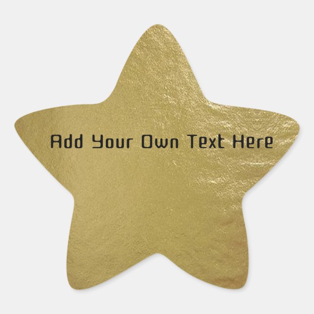Gold Folied  Star Sticker (Front)