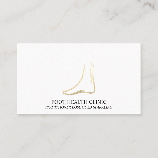 Gold Foot Care Podiatry Practioner Doctor Business Card