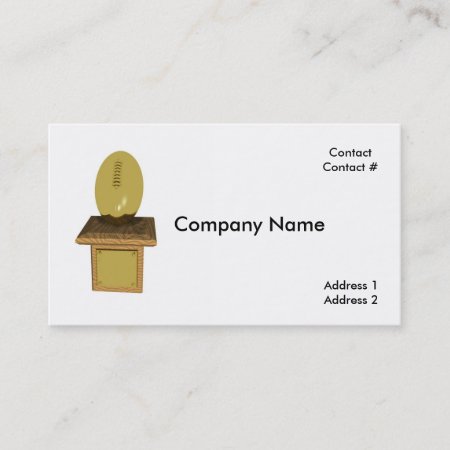 Gold Football Trophy Business Card