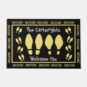 Gold Footprints and Welcome Doormat