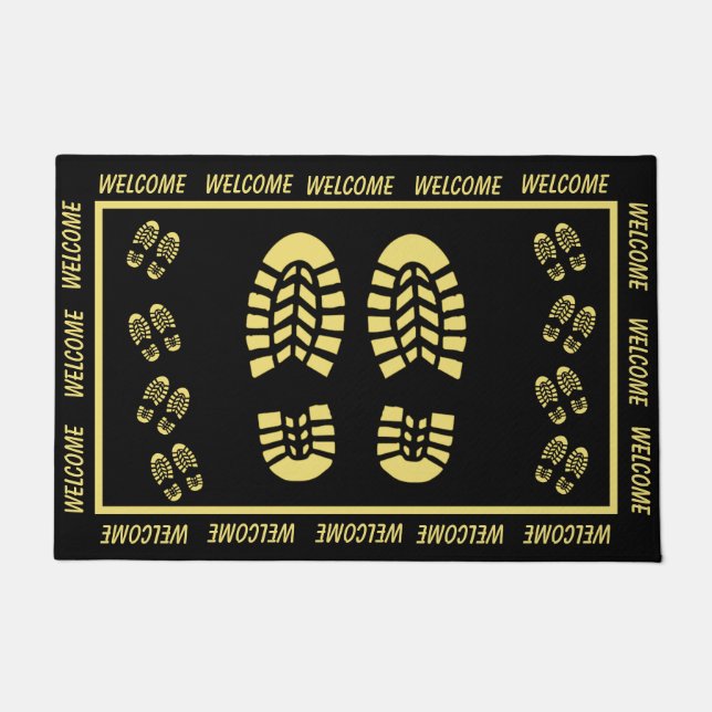 Gold Footprints and Welcome Doormat (Front)