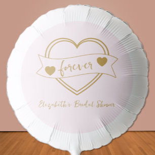Gold Forever Hearts Bridal Shower Balloon