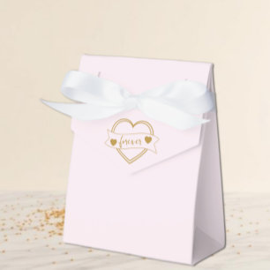 Gold Forever Hearts Bridal Shower Favor Boxes