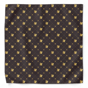 Gold Four Leaf Clover Bandana