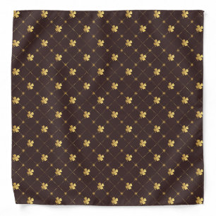 Gold Four Leaf Clover Bandana