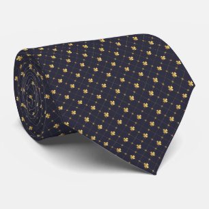 Gold Four Leaf Clover Neck Tie