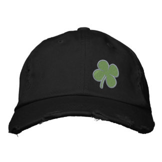 Gold Four Leaf Clover St. Patricks - CUSTOMIZABLE! Embroidered Baseball Cap