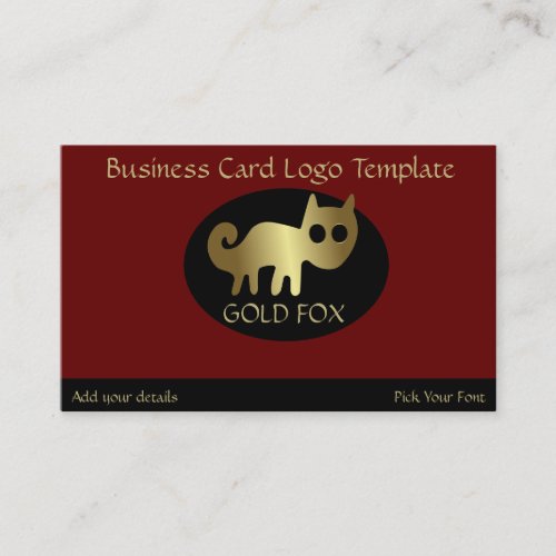 Gold Fox Logo Business Card