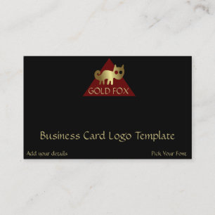 Gold Fox Logo Business Card