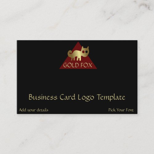 Gold Fox Logo Business Card