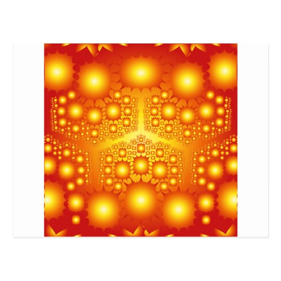 Gold Fractal Explosions: Postcard