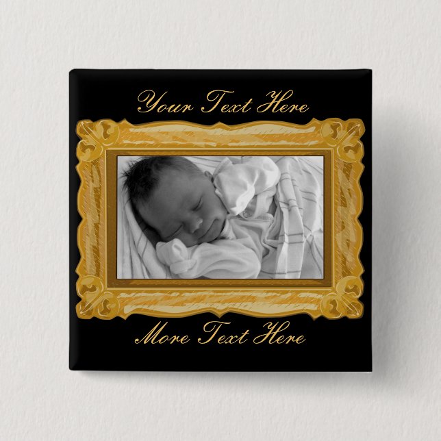 Gold Frame Button (Front)