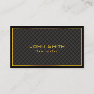 Gold Frame Diamond Grids Trumpeter Business Card