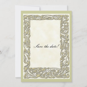 Gold Frame Elegant Bridal Shower Save The Date