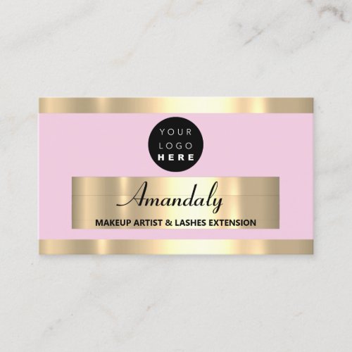  Gold Frame Fashion Beautique Shop Blush Business Card