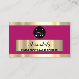 Gold Frame Fashion Beautique Shop Pink VIP Business Card