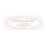 Gold Frame Geometric Return Address Label
