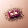 Gold Frame Glitter QR Code Pink Berry Shop Busines Business Card