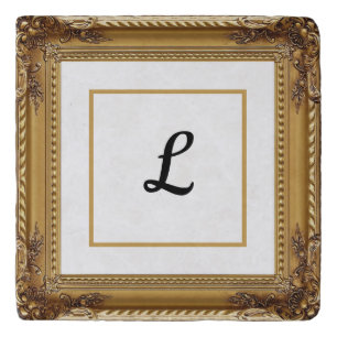 Gold Frame Initial or Name Vintage Trivet