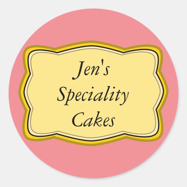 Gold Frame Label Design (Front)