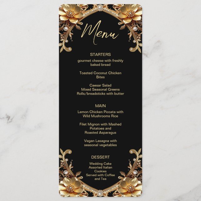 Gold Frame Menu (Front)
