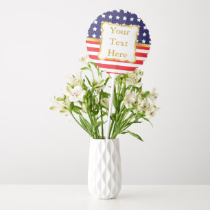 Gold Frame Over Patriotic Background Balloon