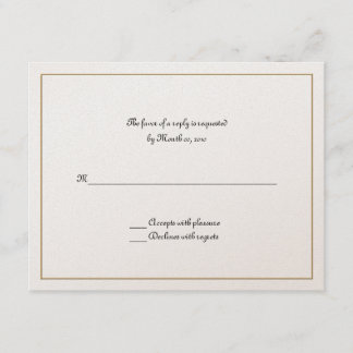 Gold Frame reply cards
