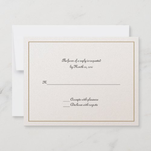 Gold Frame reply cards