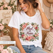 Gold Frame Roses Maid of Honor Bridal Shower