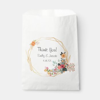 Gold Frame Wedding Favor Bags by TwoBecomeOne at Zazzle
