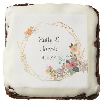 Gold Frame Wedding Favors Personalized  Brownie by TwoBecomeOne at Zazzle