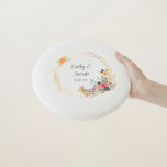 Gold Frame Wedding Favors Personalized  Wham-o Frisbee at Zazzle