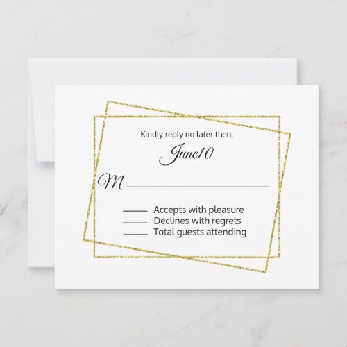 Gold Frame Wedding RSVP