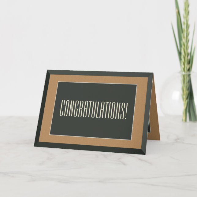 Gold Framed Bear Groom Gay Wedding Congratulations Card (Front)