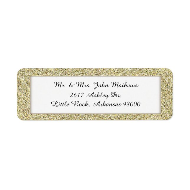 Gold Framed Custom Return Address Label 2 (Front)