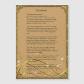 Gold Framed Desiderata Poem Magnet (Front)