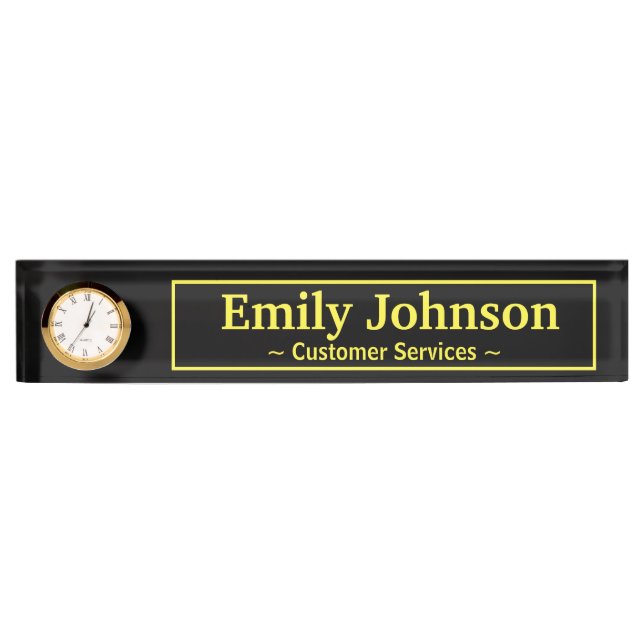 Gold Framed Desk Name Plate (Front)
