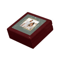 Gold Framed Photo Our First Christmas Married Gift Box