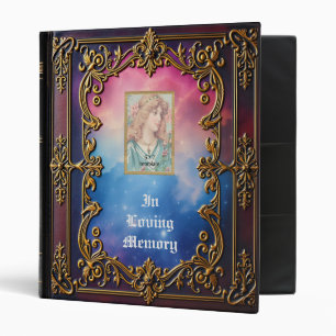 Gold Framed Picture Memorial Photo Album  3 Ring Binder