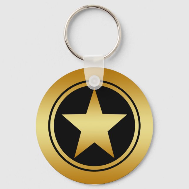 GOLD FRAMED STAR KEYCHAIN (Front)