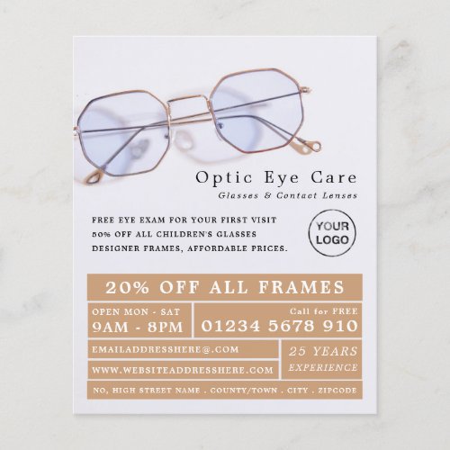 Gold Frames Optician Technical Practitioner Flyer