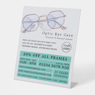 Gold Frames, Optician, Technical Practitioner Pedestal Sign