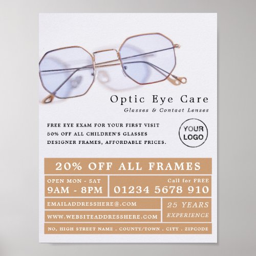 Gold Frames Optician Technical Practitioner Poster
