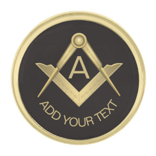 Gold Freemason - Customize Finish Lapel Pin
