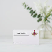 Gold Freemasons Business Card (Standing Front)