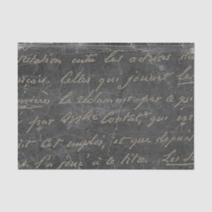 Gold French Script Chalkboard Vintage Tissue Paper